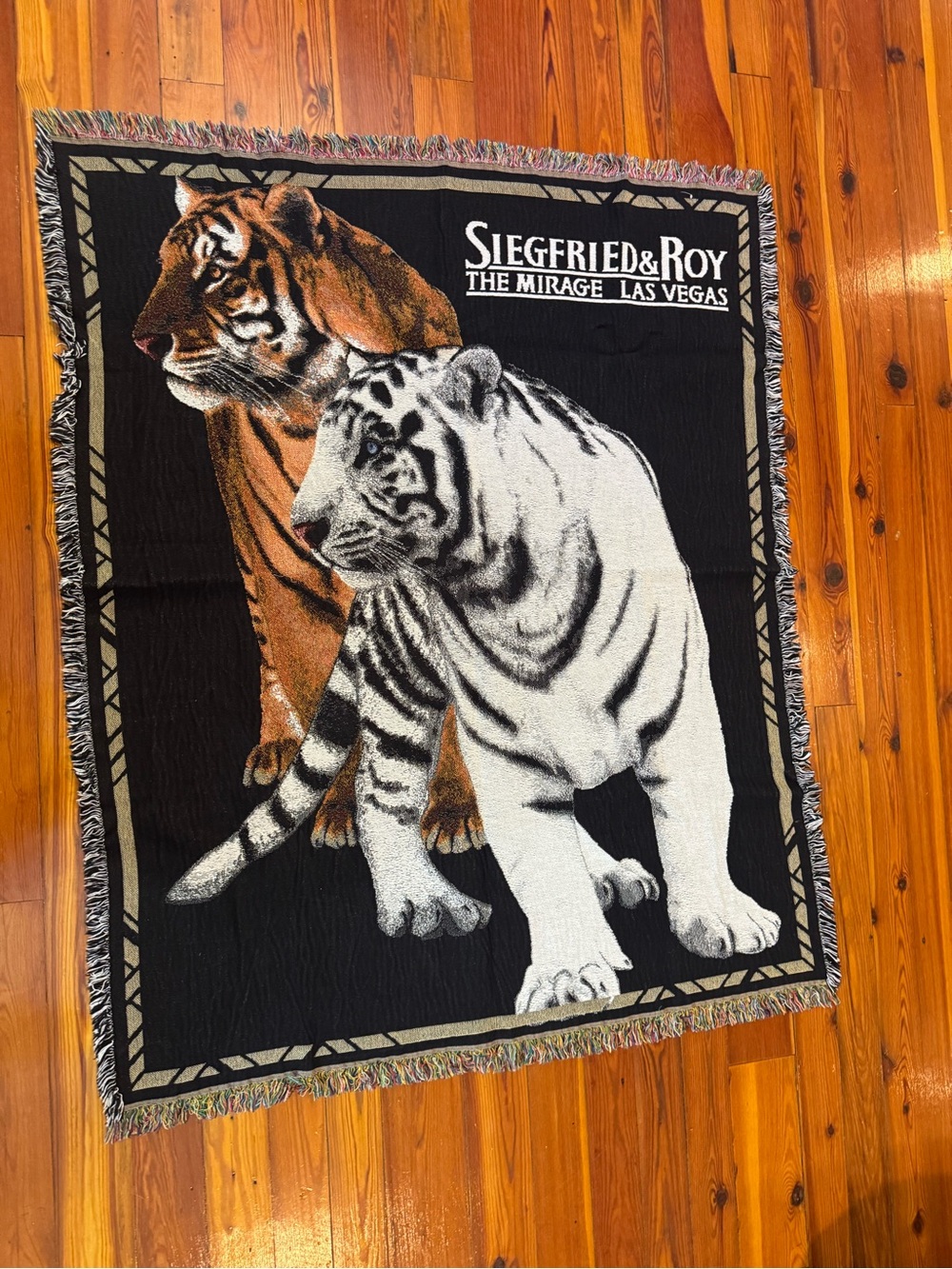 Siegfried & Roy Black Tiger Throw Blanket - Las Vegas Collector's Design